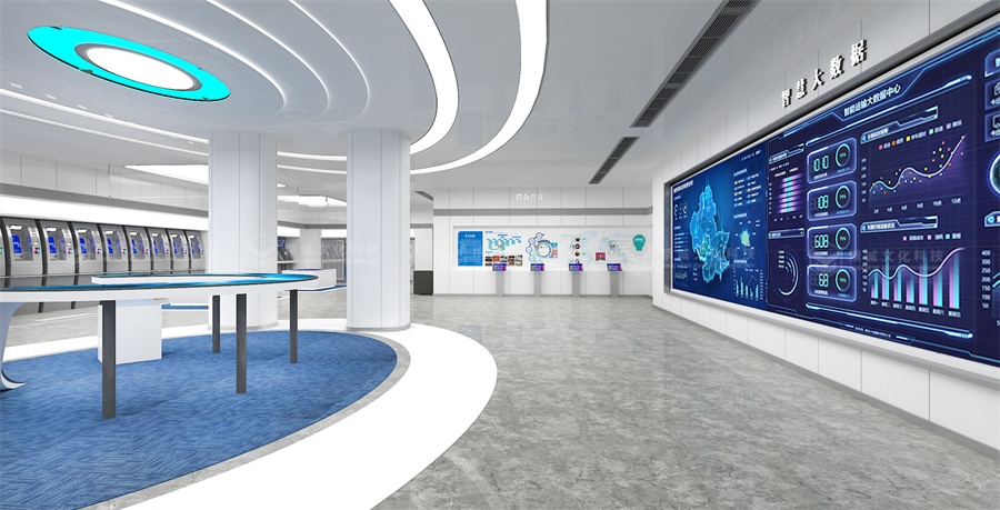 銀行展廳設(shè)計-建設(shè)銀行智慧政務(wù)大廳